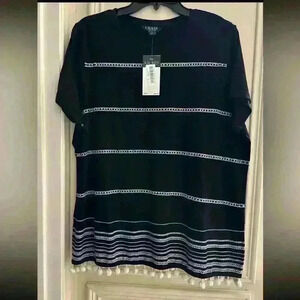 Ralph Lauren beaded top NWT 1XL